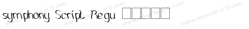 symphony Script Regu字体转换